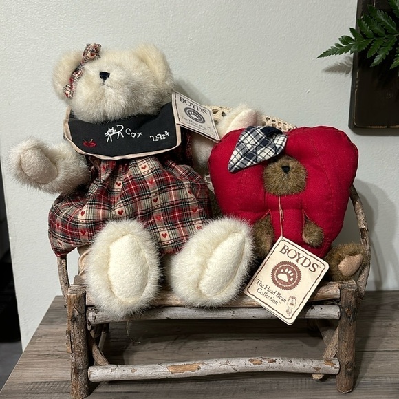 BOYD'S BEARS MISS UNDERSTOOD & FRITTER APPLETON PLUSH BEARS W/ ORIGINAL TAGS - Picture 1 of 16